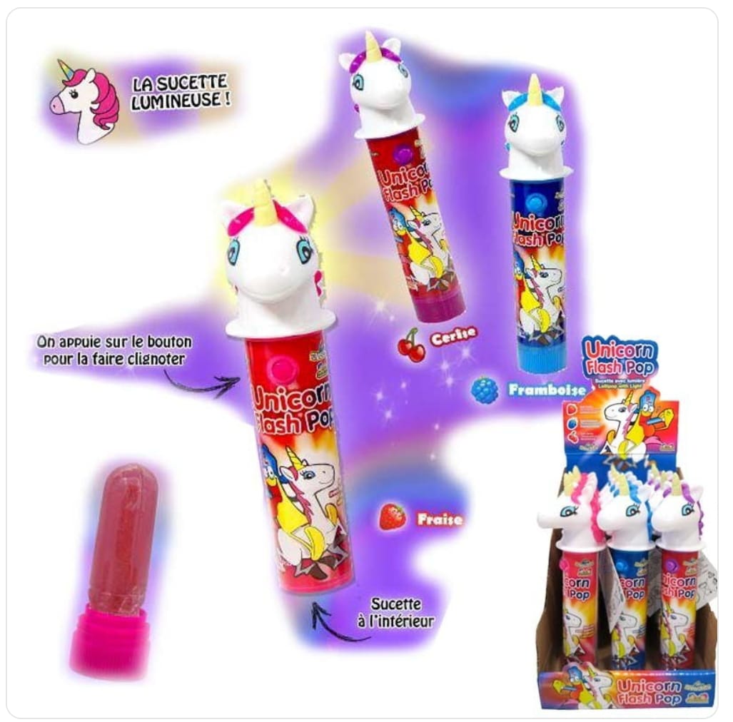 Sucette licorne lumineuse