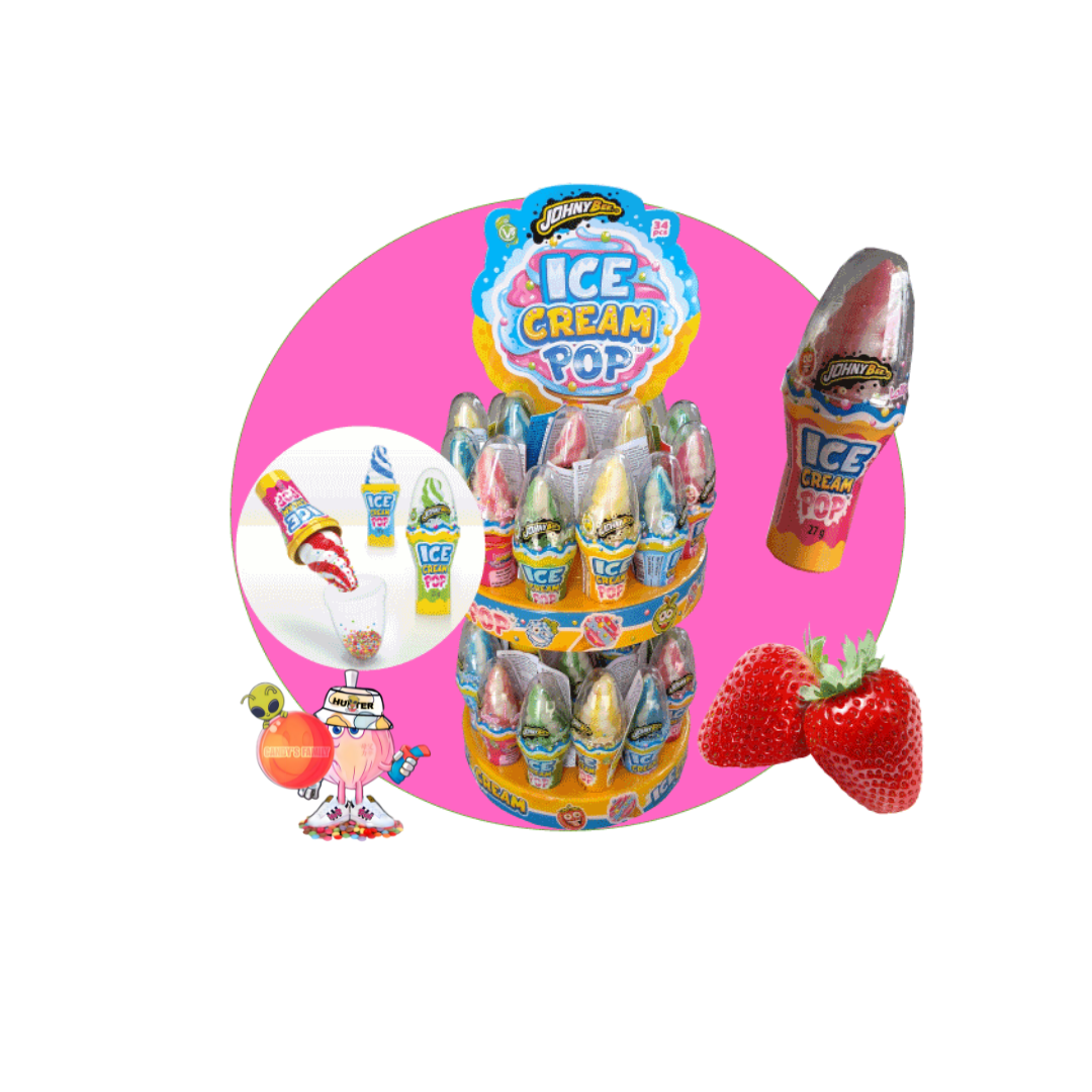 Sucette ice cream pop à la fraise